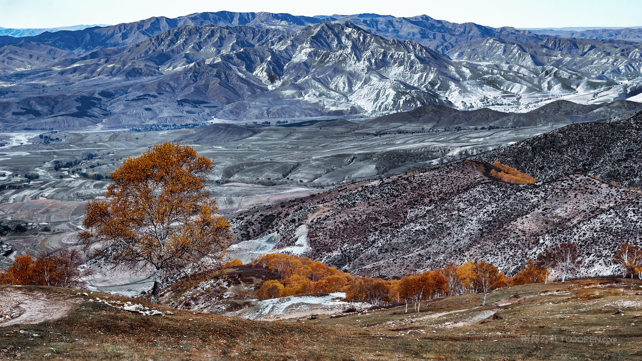 内蒙古呼和浩特大青山秋色风光 (4)