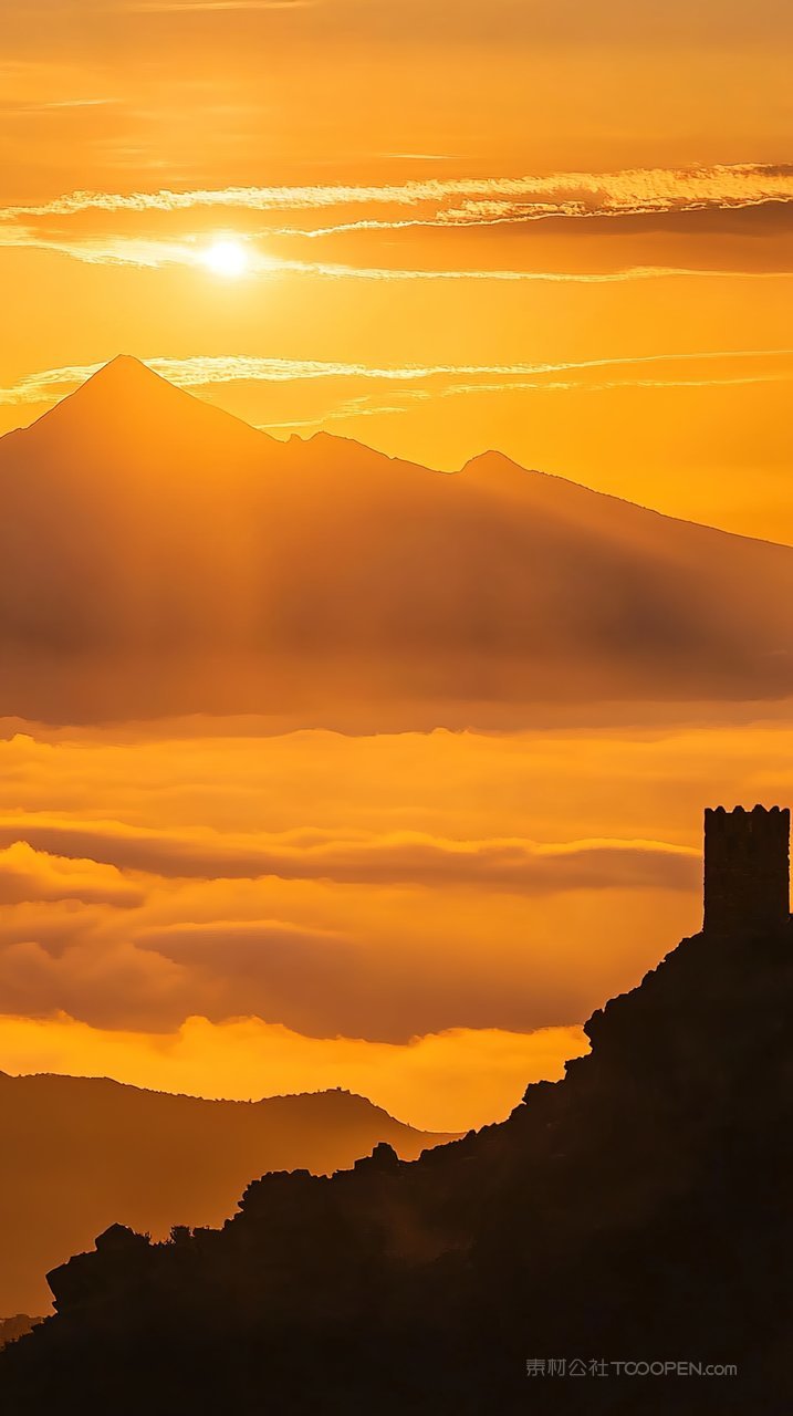 山峰意境群山景观山脉风景唯美自然