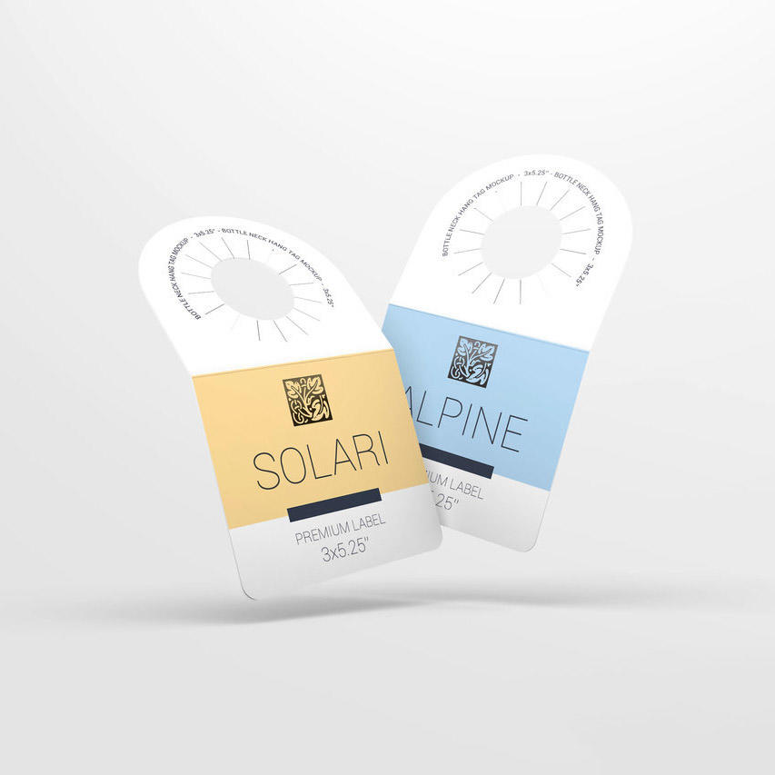 玻璃瓶颈挂标记牌样机