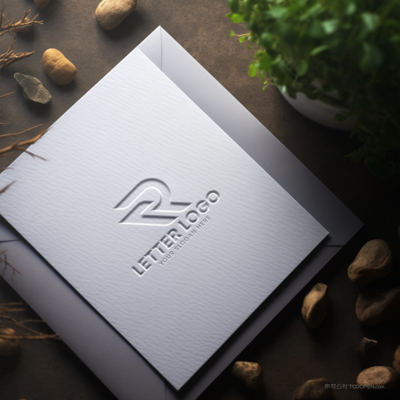 凹凸皮革标志样机