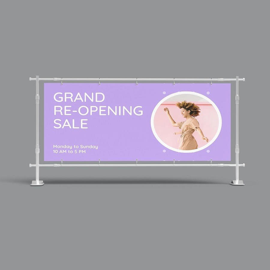 广告横幅架样机