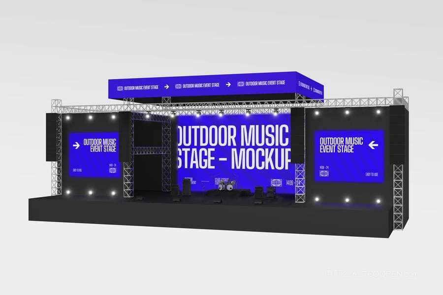 户外音乐活动舞台样机