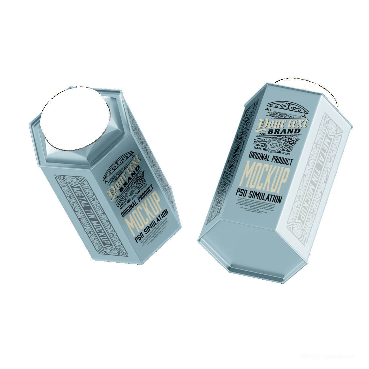 八角形锡盒样机