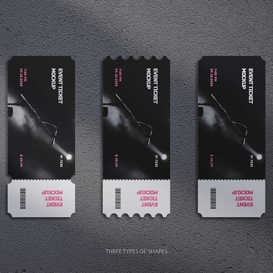 活动门票场景样机