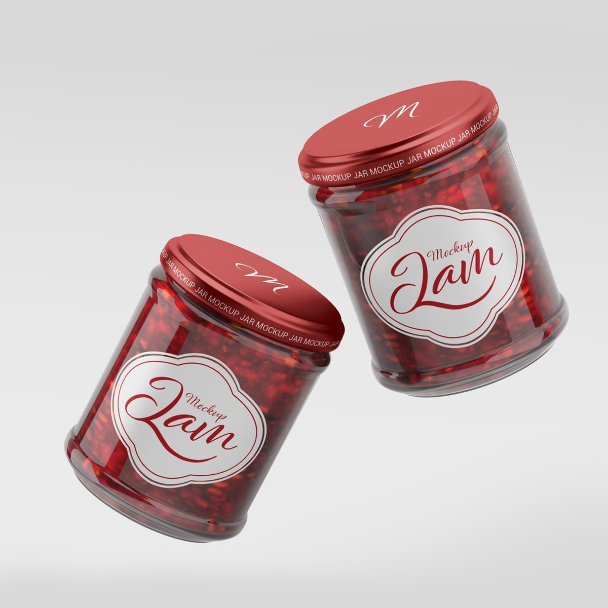 红色辣椒酱玻璃瓶样机