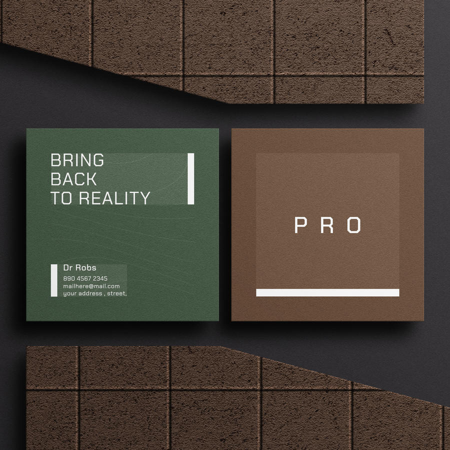 方形名片样机模板