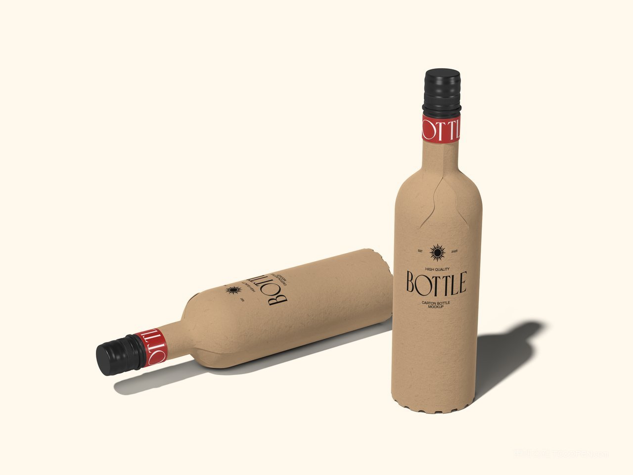 纸箱瓶红酒样机