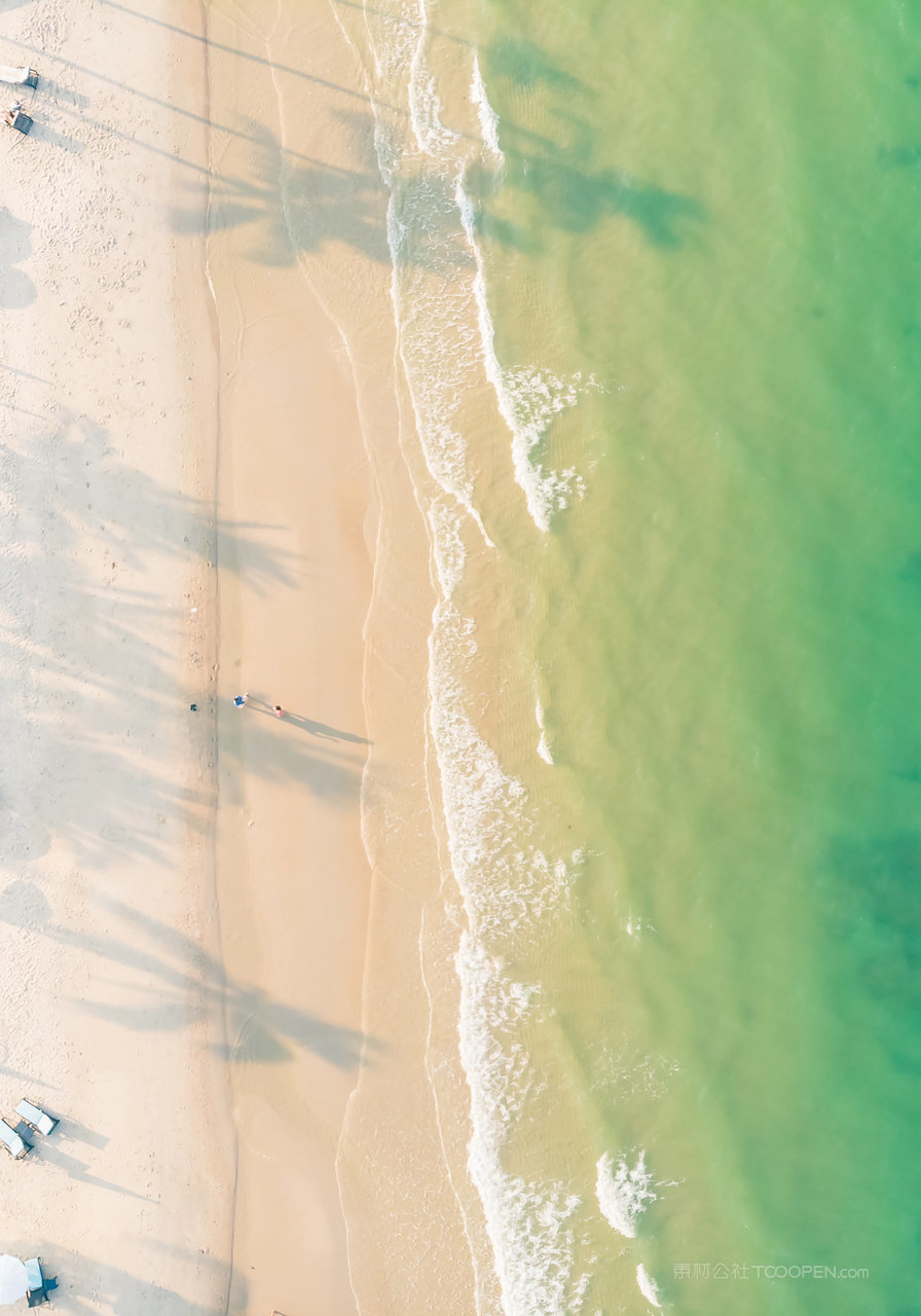 沙滩海景风景画摄影图片