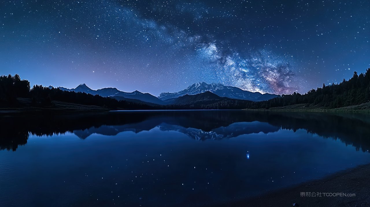 山脉群山天空宁静山峰风景唯美意境高山