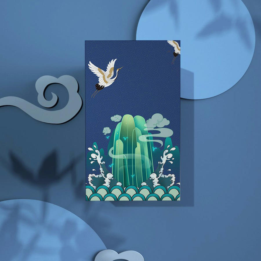 国潮牛年卡通精品礼盒场景样机 (3)