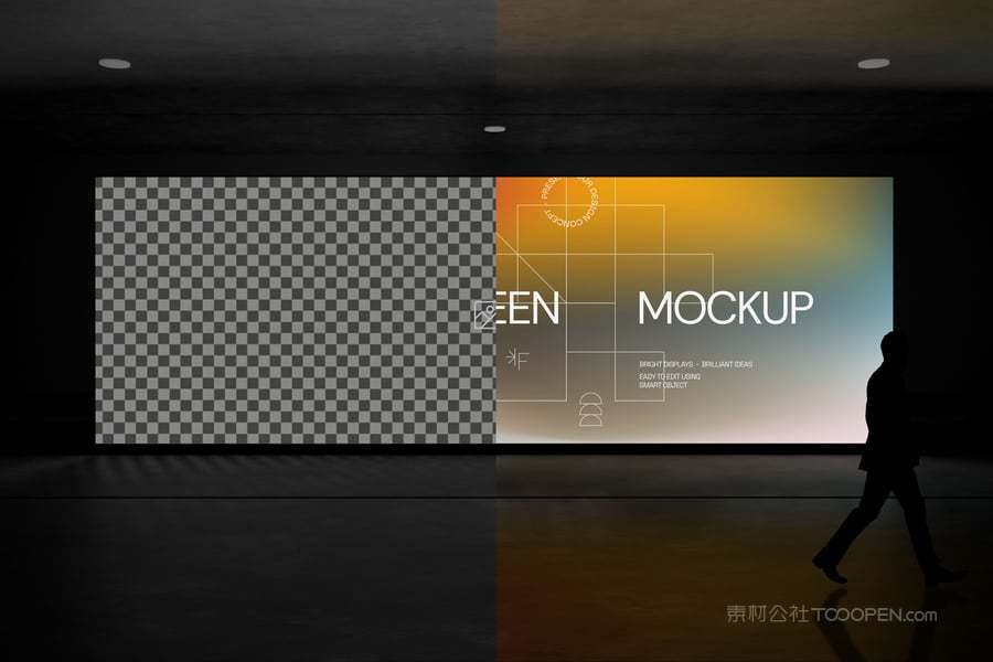 工业大厅led屏样机