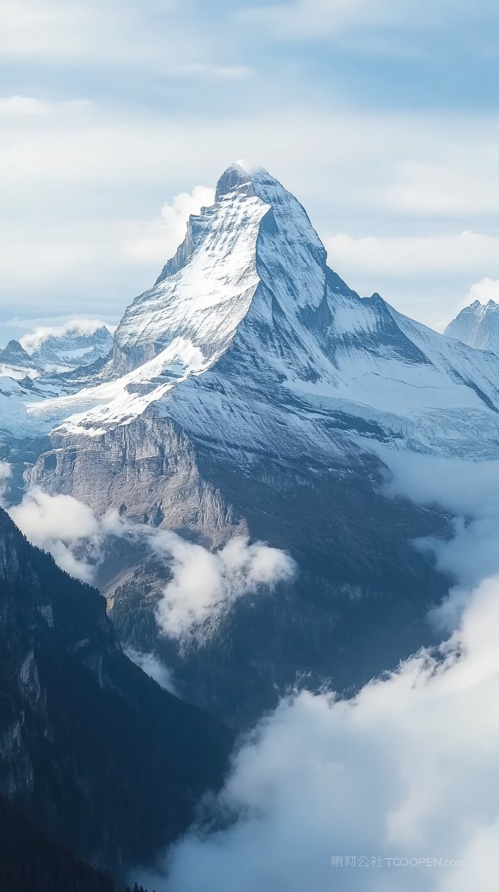 风景山脉高山唯美群山天空宁静山峰