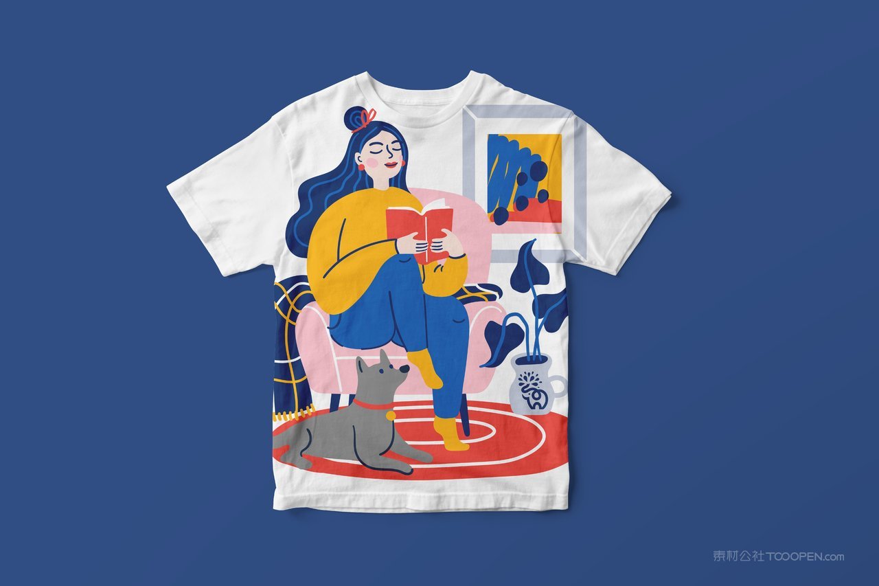 白色t恤品牌vi展示贴图一键样机