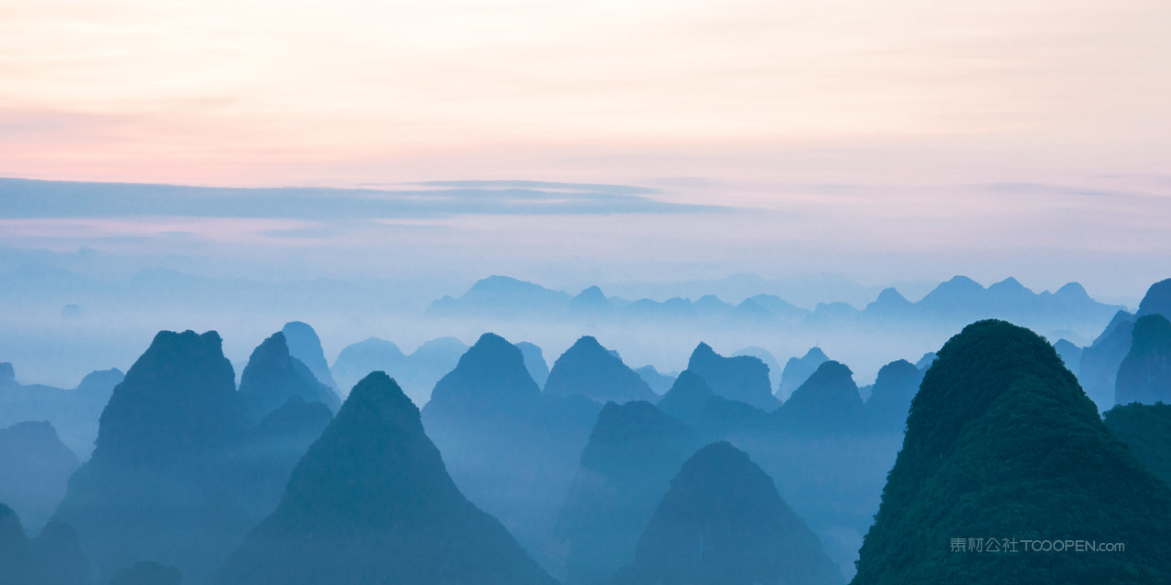 唯美桂林山水风景画