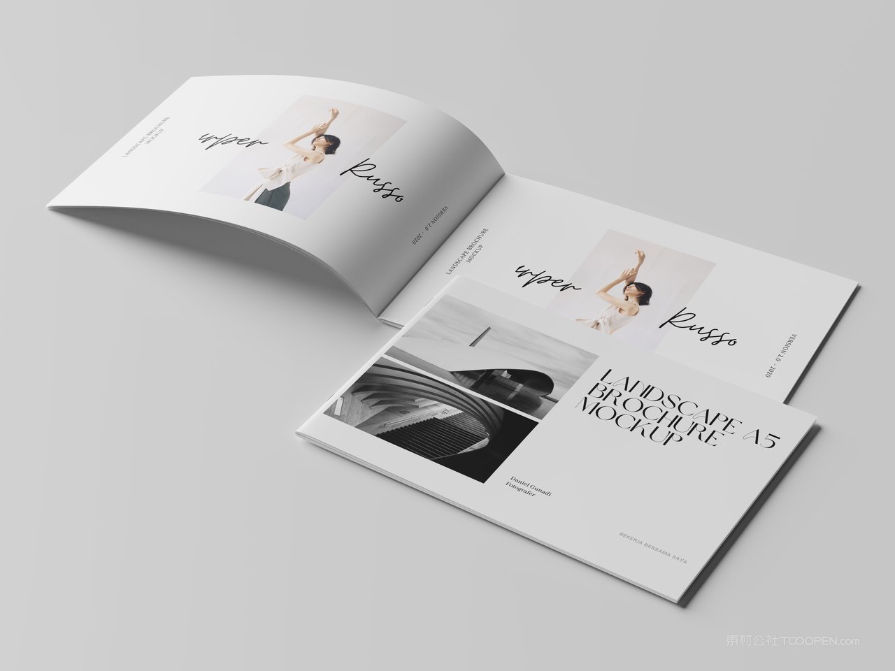 【1827期】企业宣传册骑马订画册样机 (2)