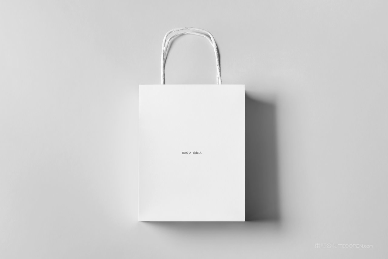白色高档环保纸袋手提袋子vi展示贴图样机
