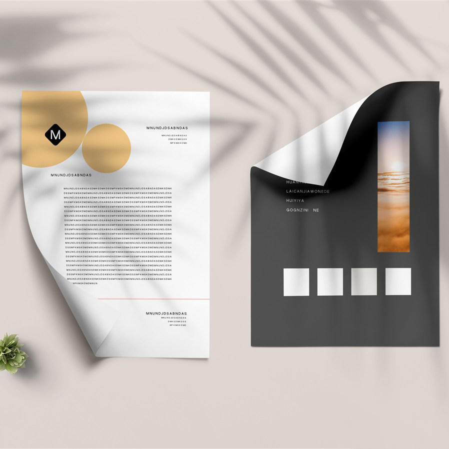 精致大气的纸张a4卷纸单页样机