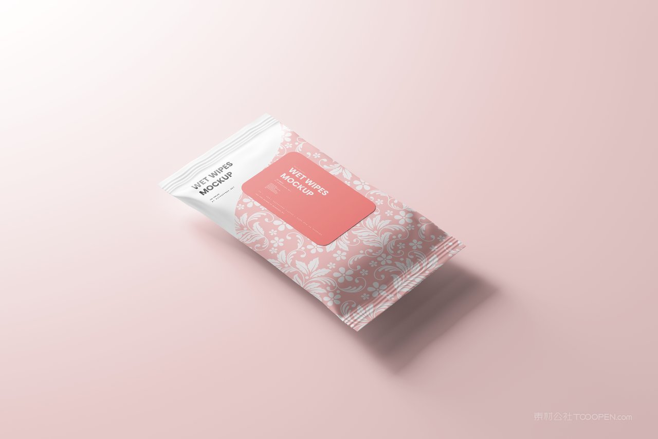 【1265期】粉色湿巾纸巾包装设计样机 (4)
