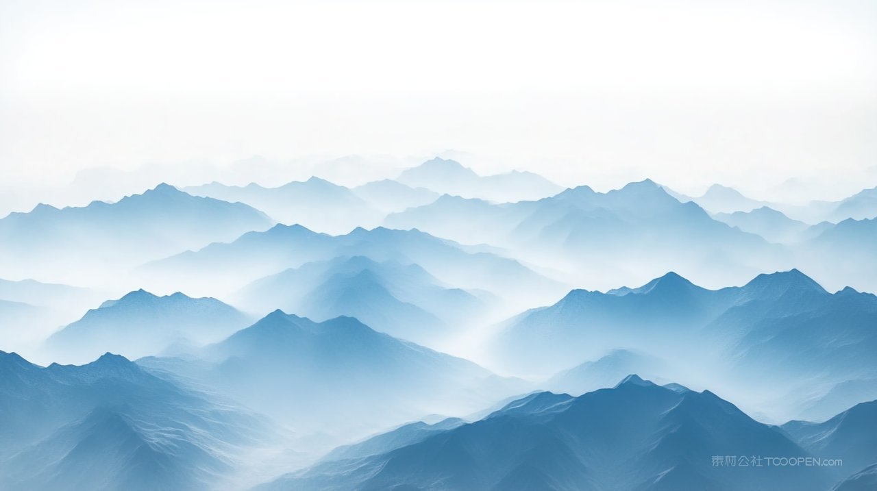 山脉天空群山高山唯美宁静风景山峰