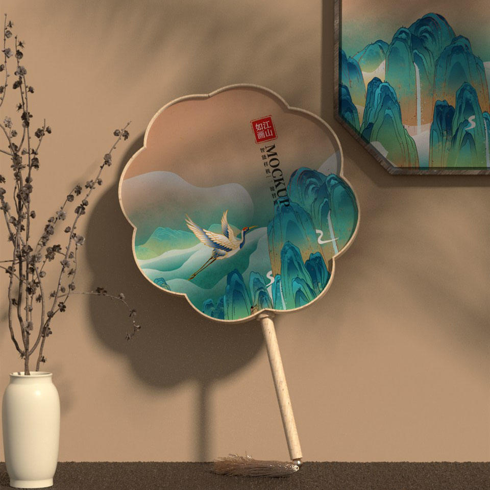 中国风团扇样机