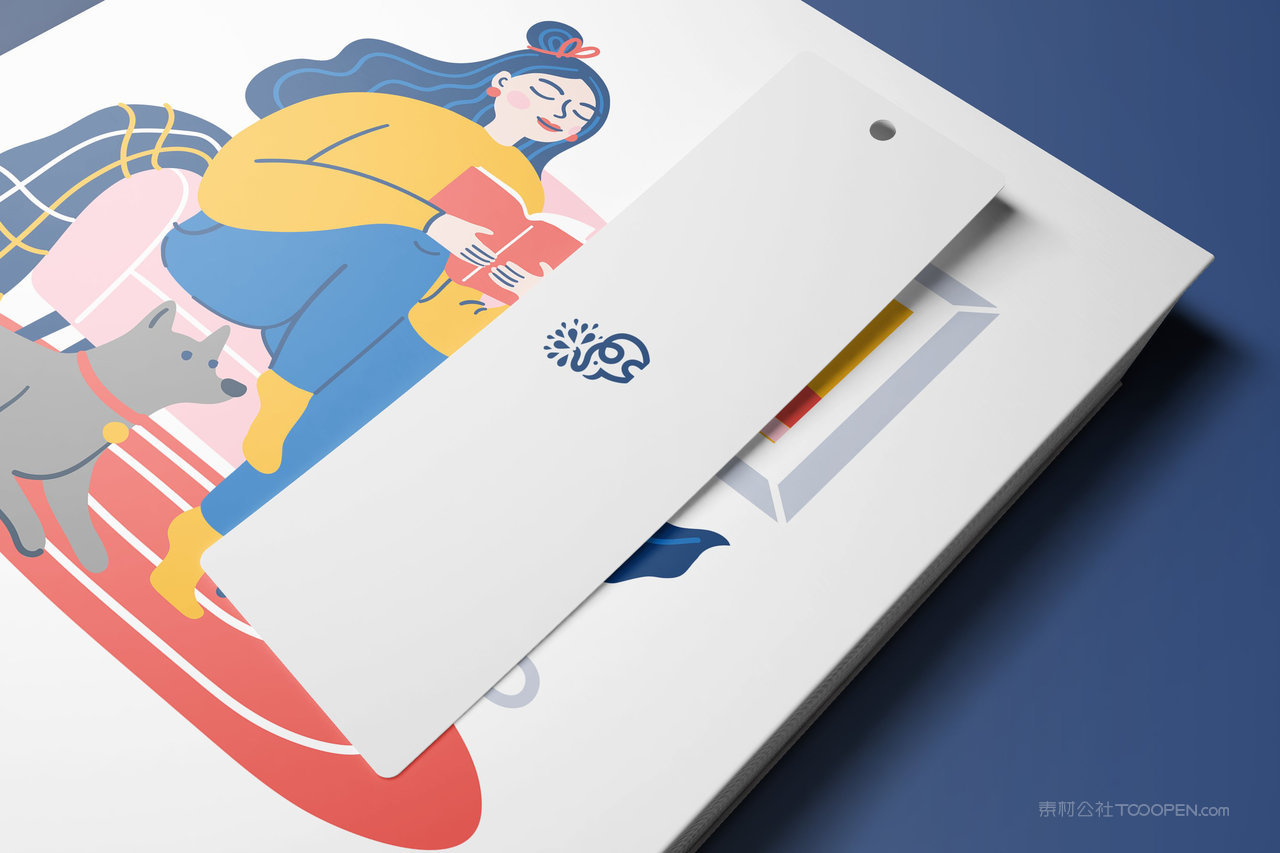 书本书签品牌vi展示贴图一键样机