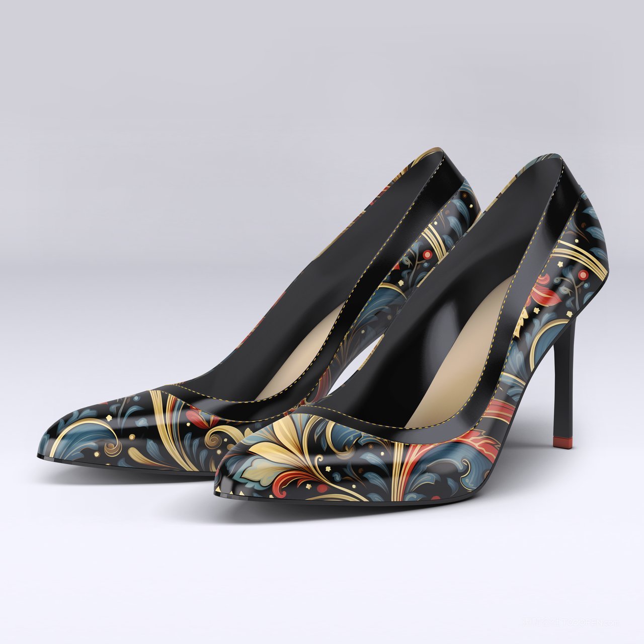 女士高跟鞋样机