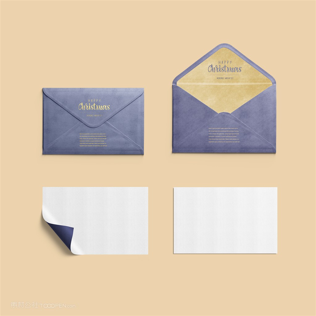 信封信纸邀请函样机素材