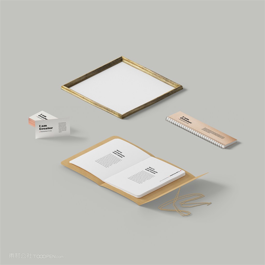 相框笔记本名片样机素材