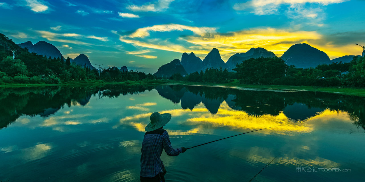 高清桂林山水风景画图片