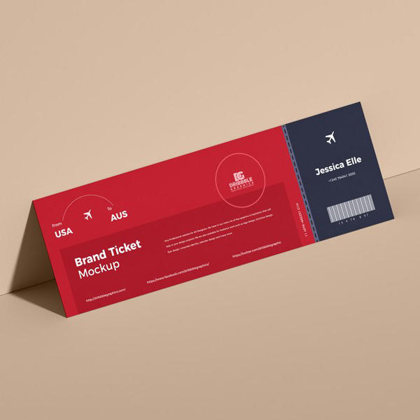 门票样机模板
