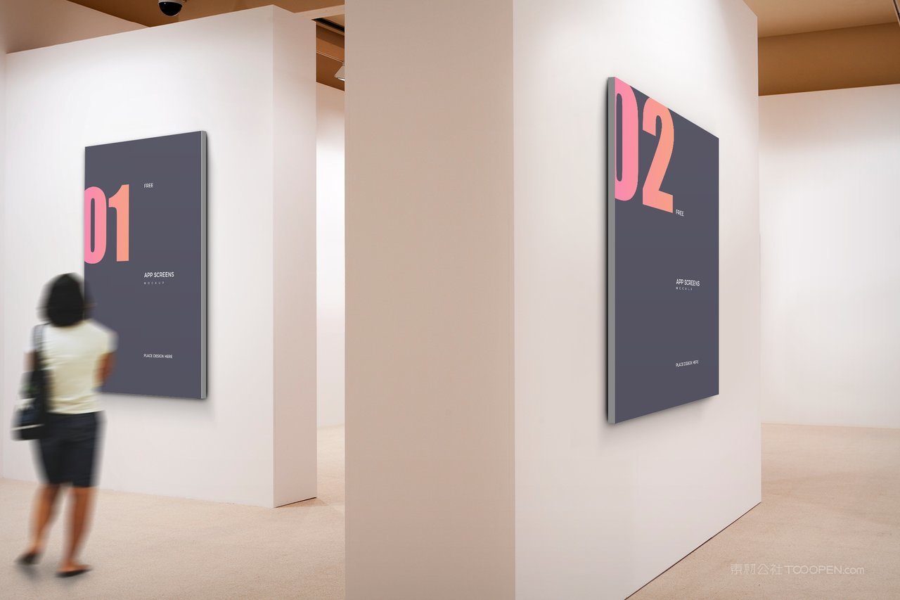 【1275期】渐变紫展厅展会海报样机 (14)