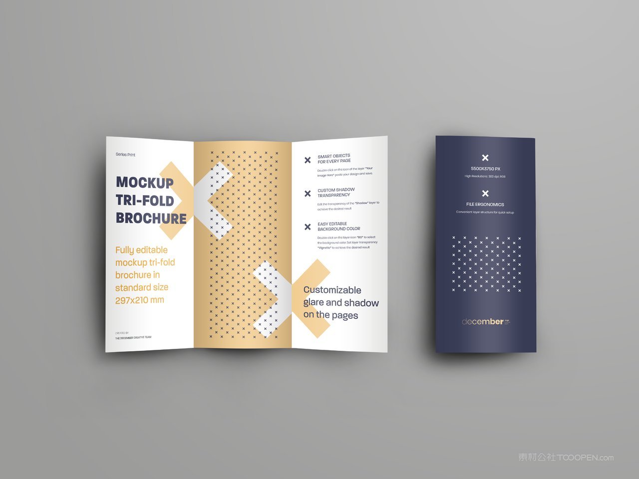 三折小册子样机