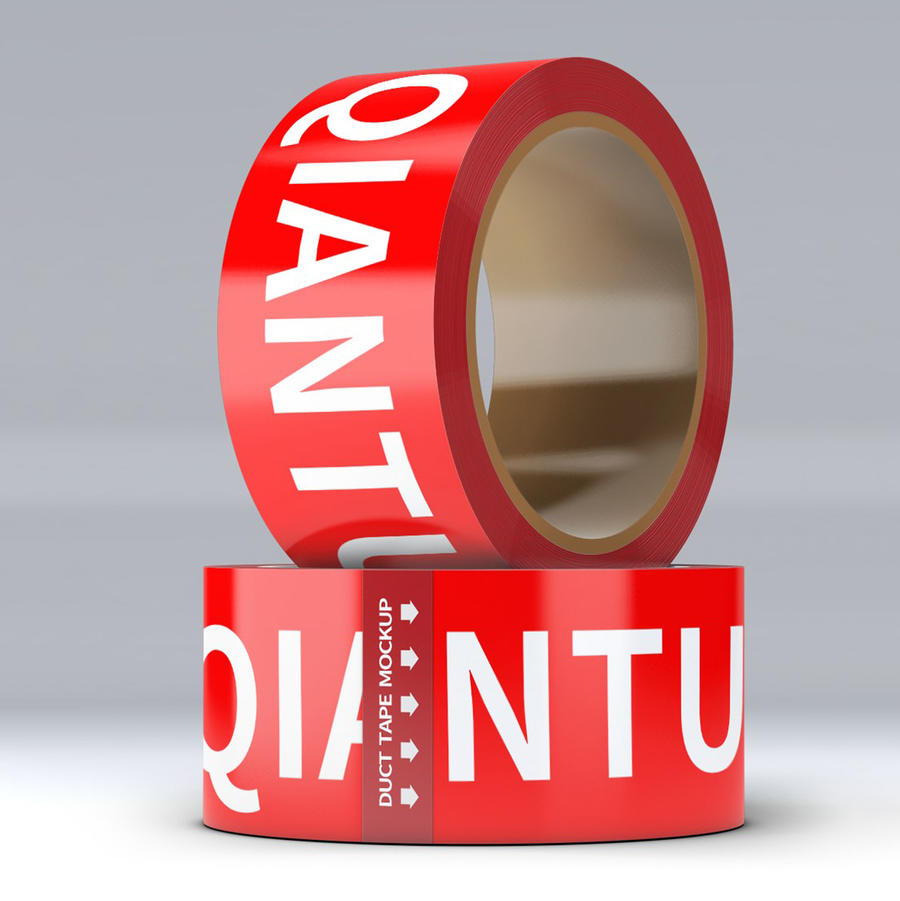 红色时尚宽胶带样机