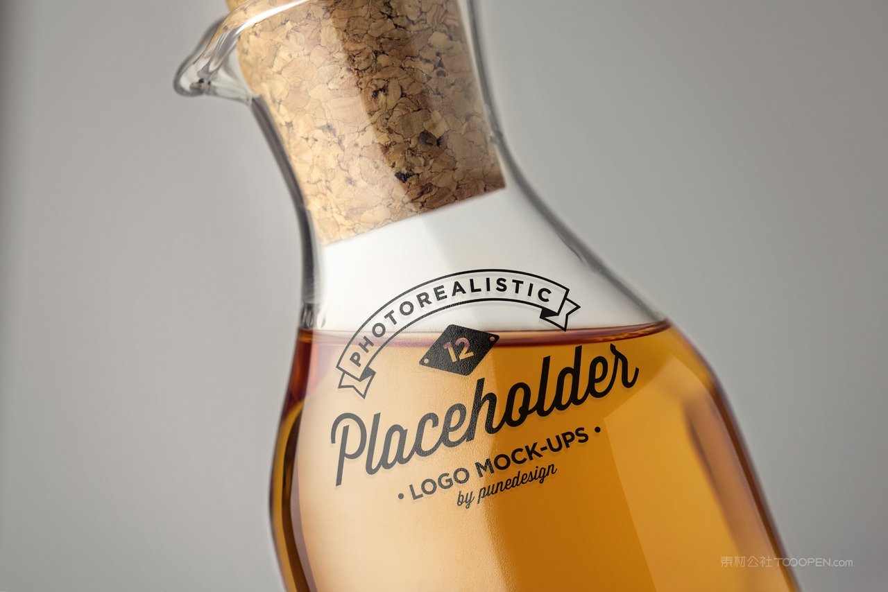 酒瓶logo标签样机