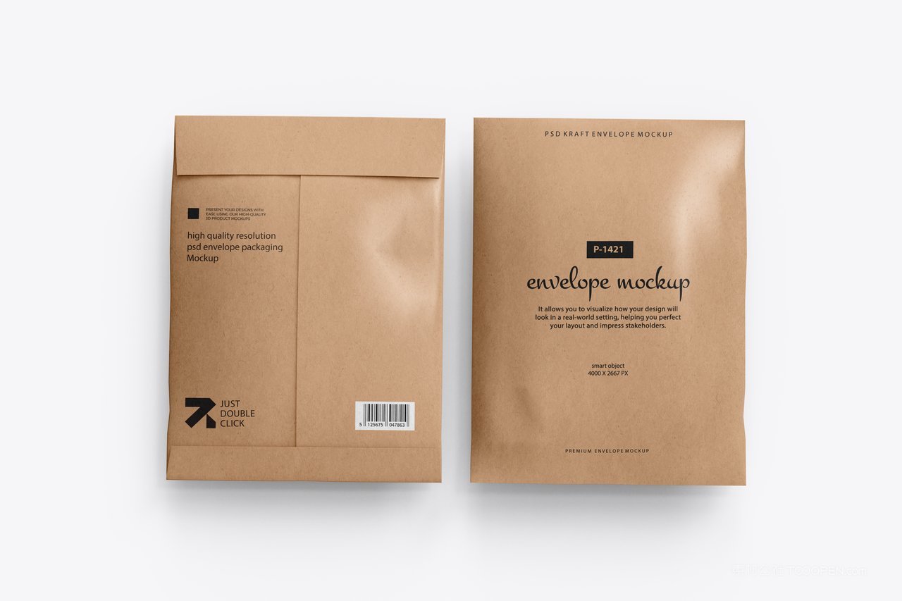 牛皮纸c4文件袋信封样机