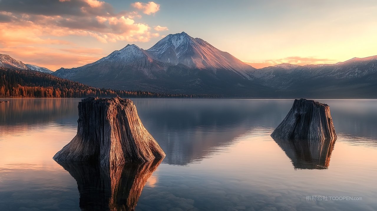 高山唯美群山意境宁静山峰天空风景