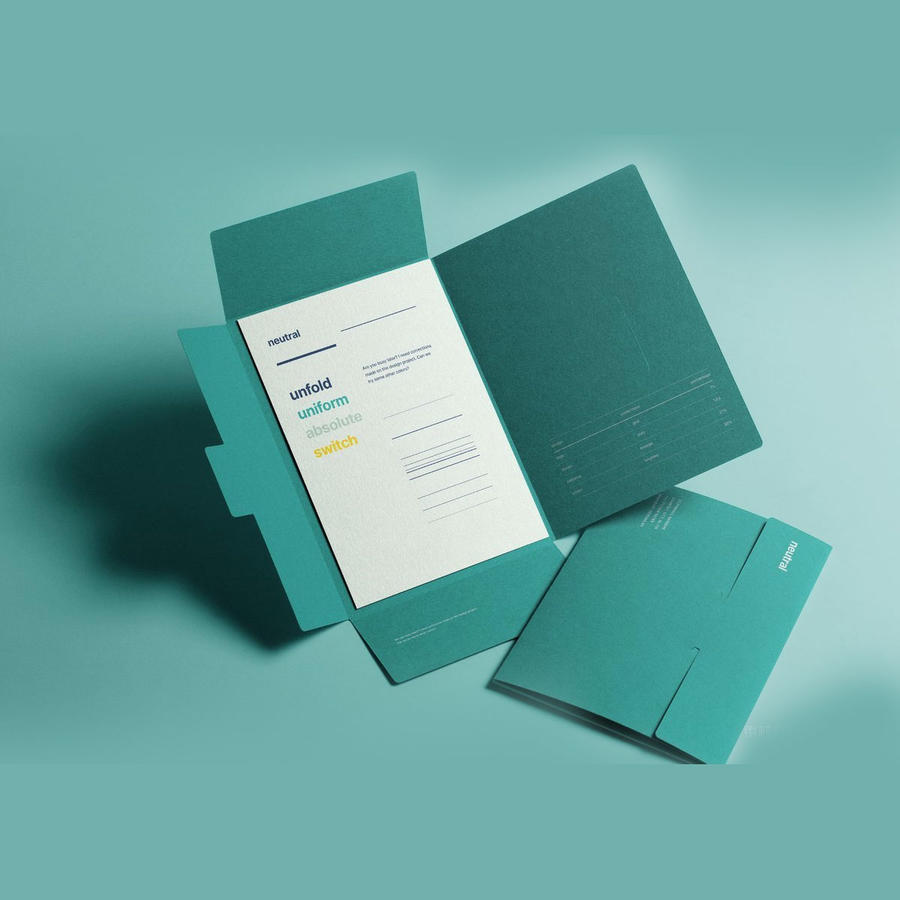 翻盖文件夹样机