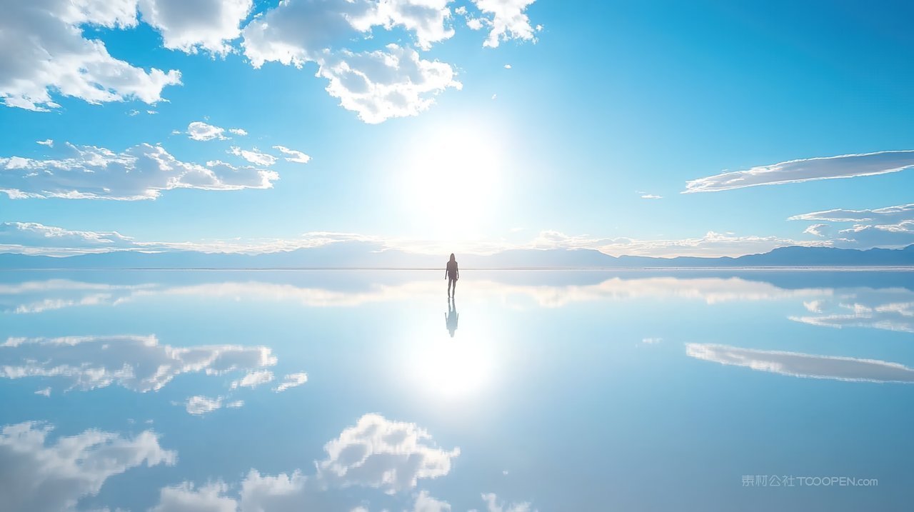 风景群山宁静自然唯美山脉高山山峰天空