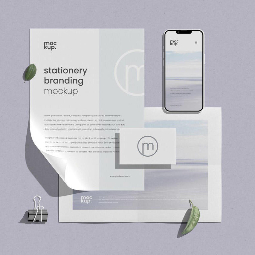 办公信纸a4纸信封高级办公样机 (7)