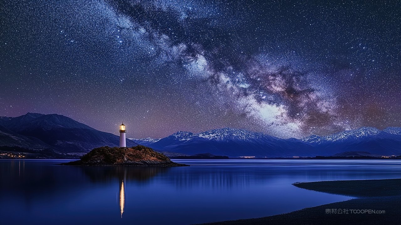 高山宁静天空山峰山脉唯美群山风景意境