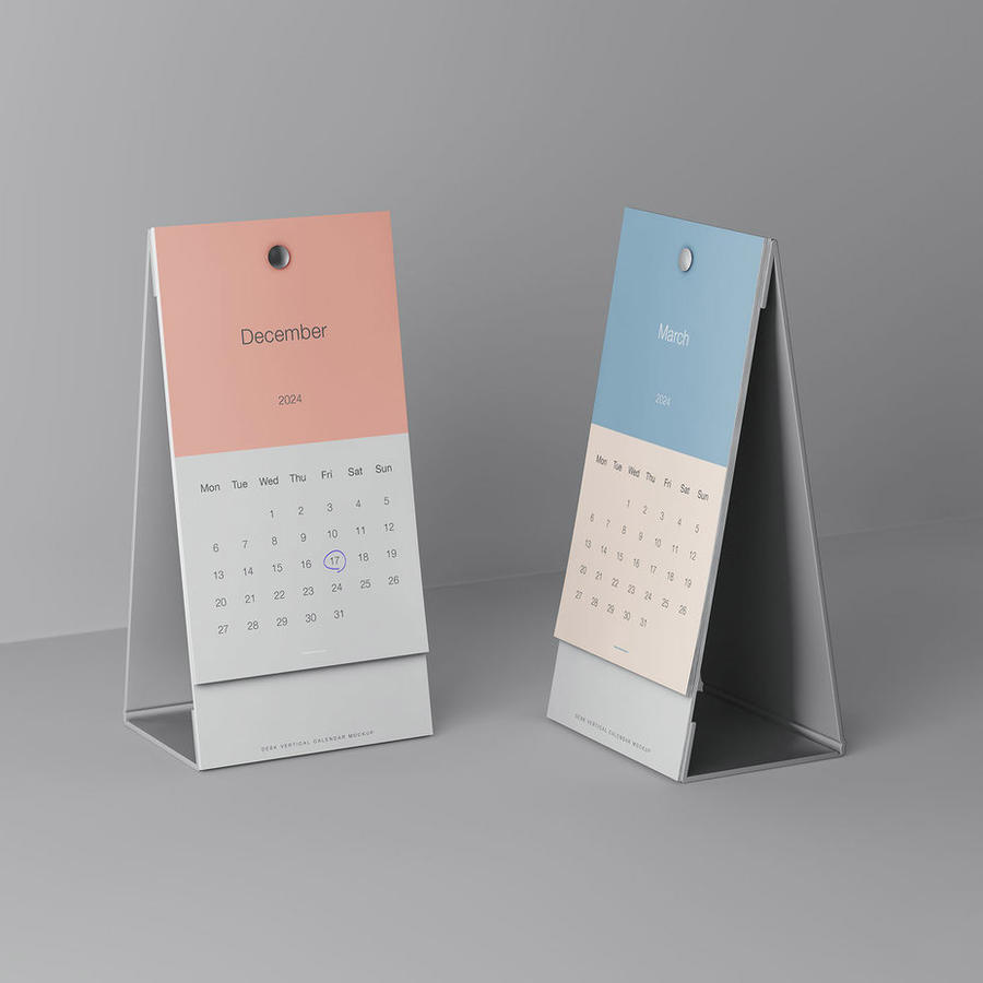 竖版台历日历样机