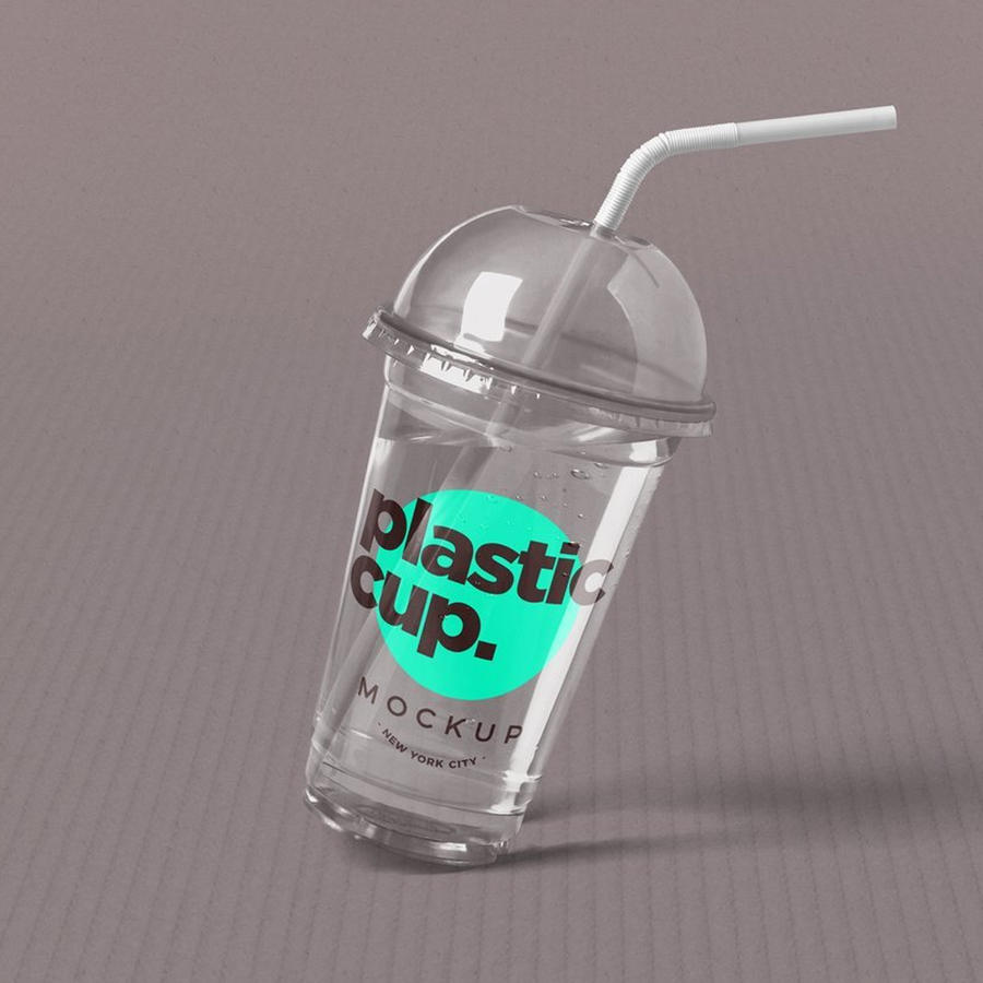 长透明塑料杯样机