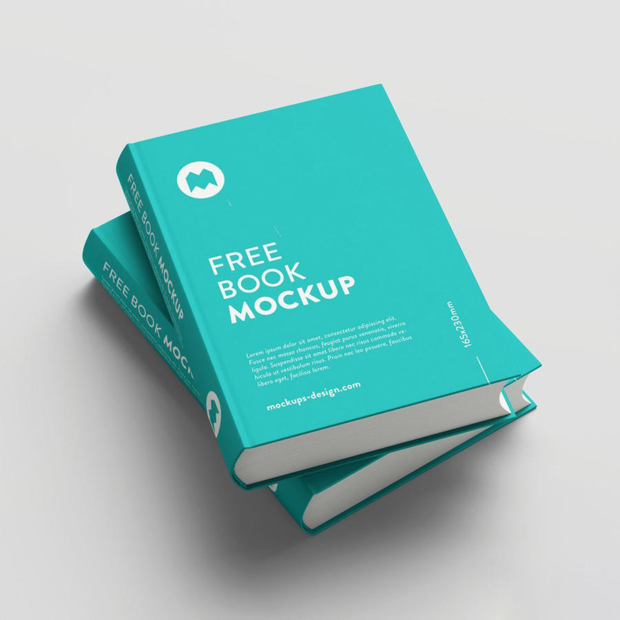 青色厚图书封面书籍样机 (8)