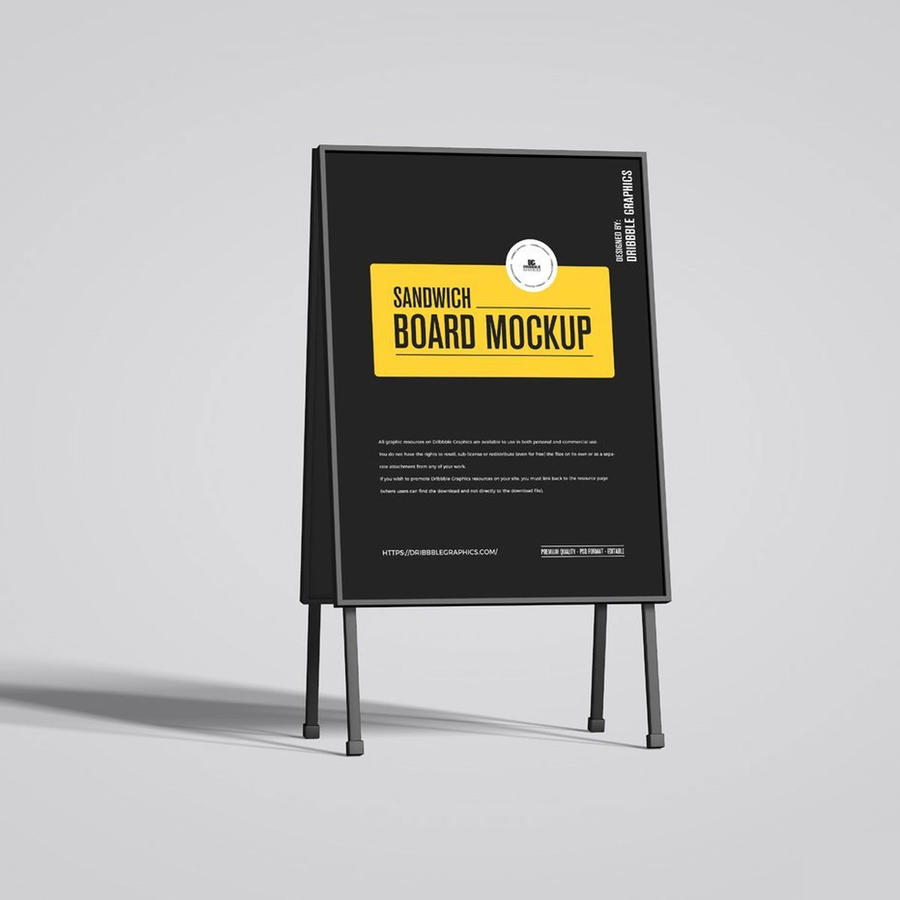 餐厅广告板样机