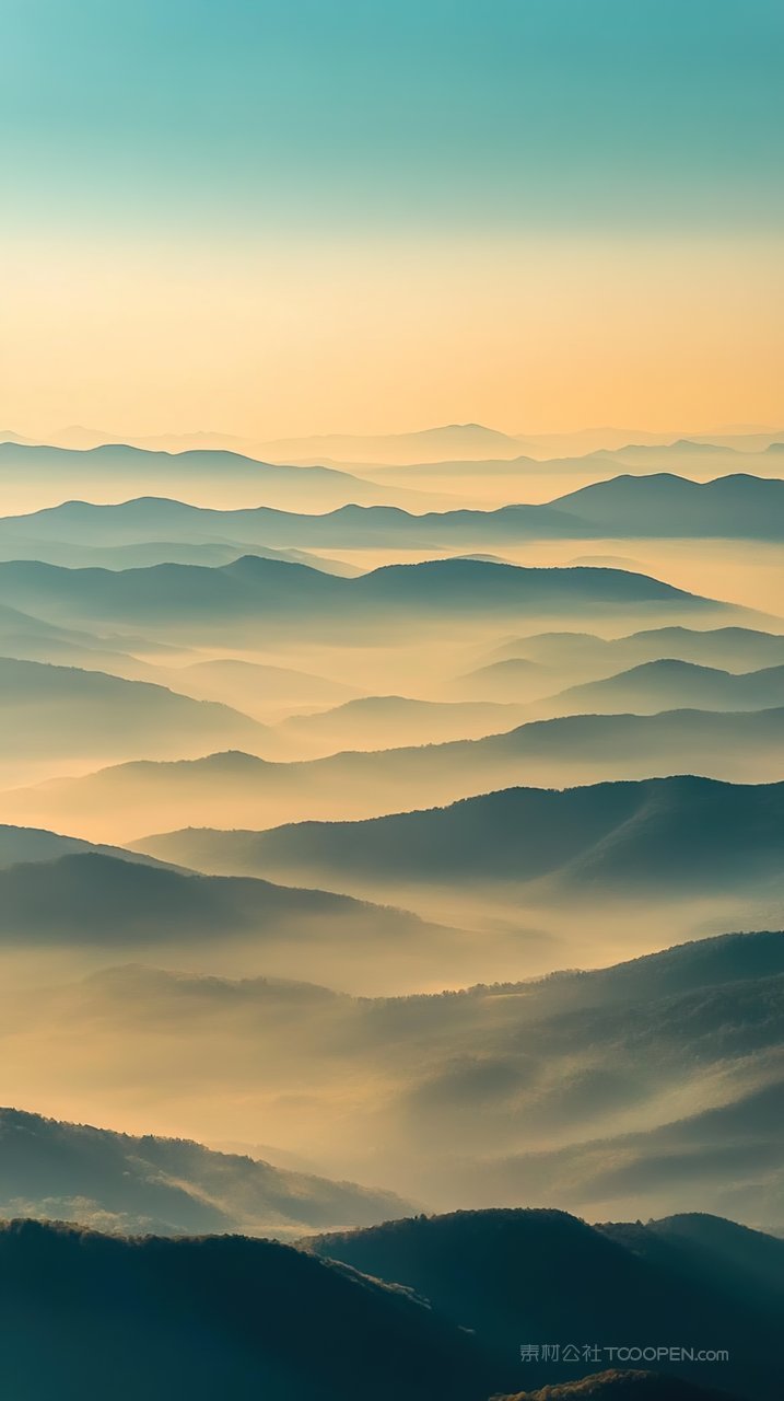 天空风景群山山峰唯美景观自然意境