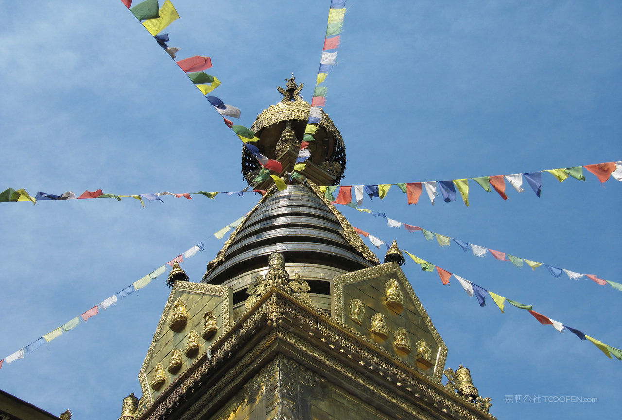 西藏风光建筑风景画图片