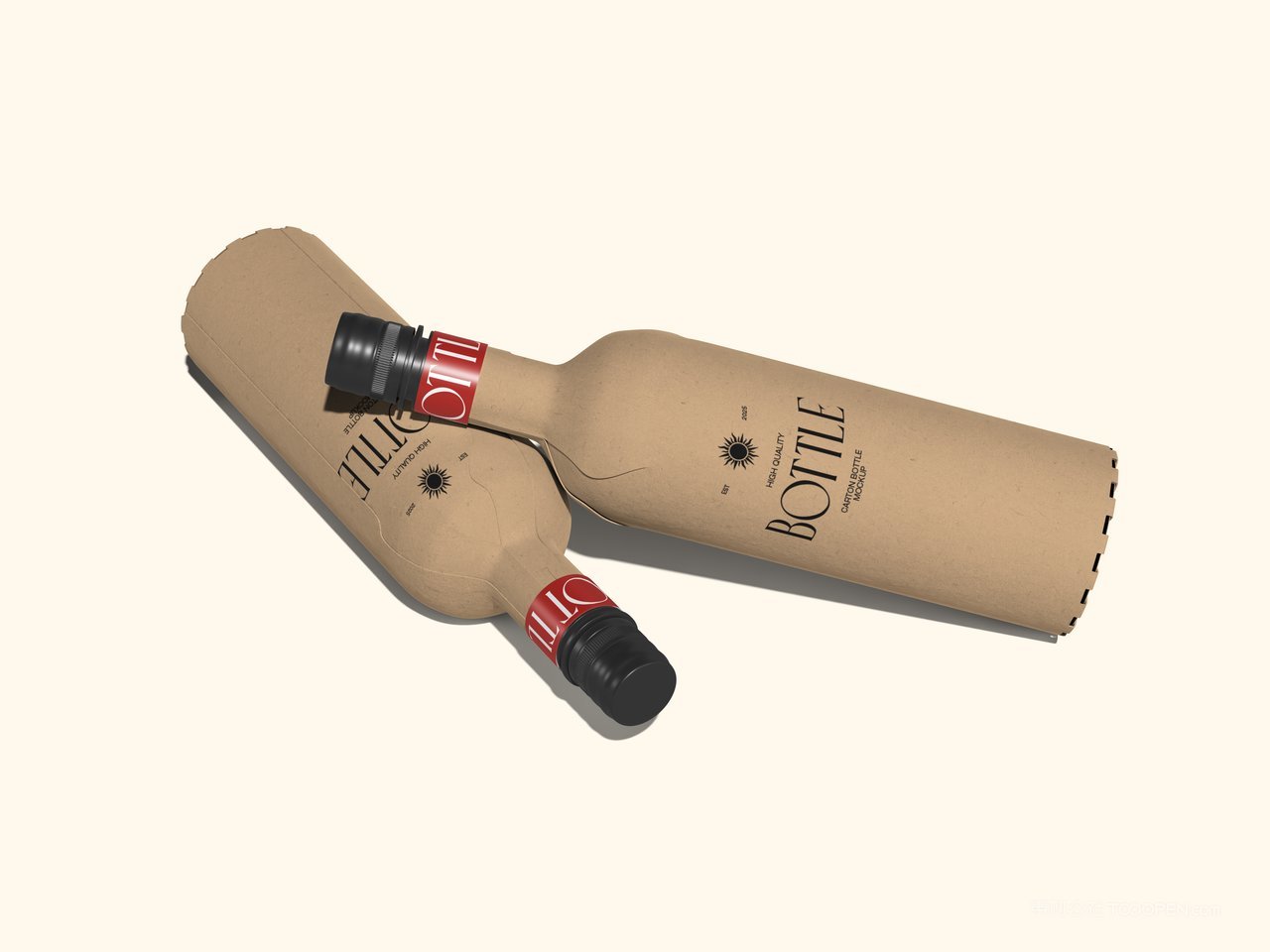 纸箱瓶红酒样机