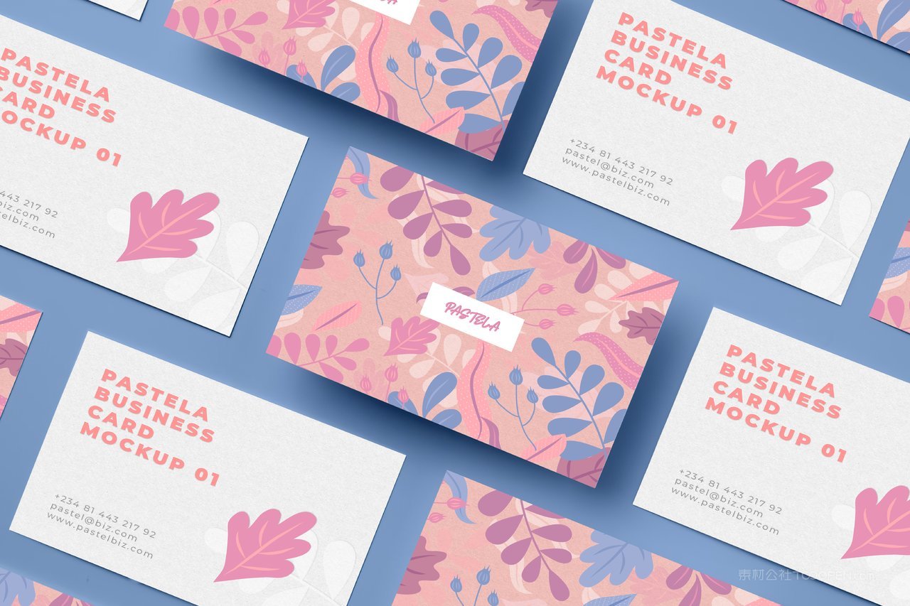 【1254期】粉色女装商务名片样机 (12)