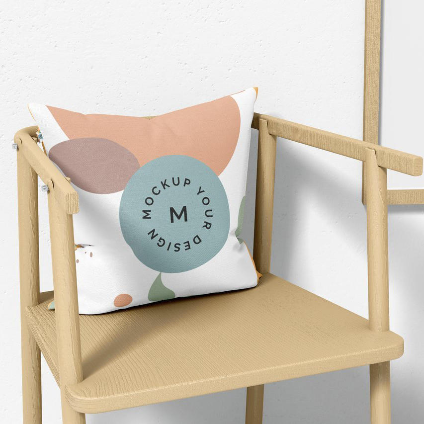 方形抱靠枕坐垫印花图案贴图样机 (15)