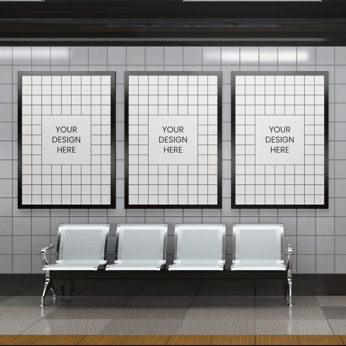 巴士站广告位样机